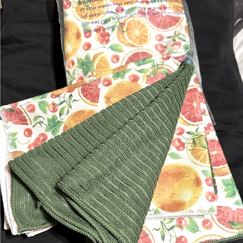 Smart home dish towel set of 7 colorful grapefruit design